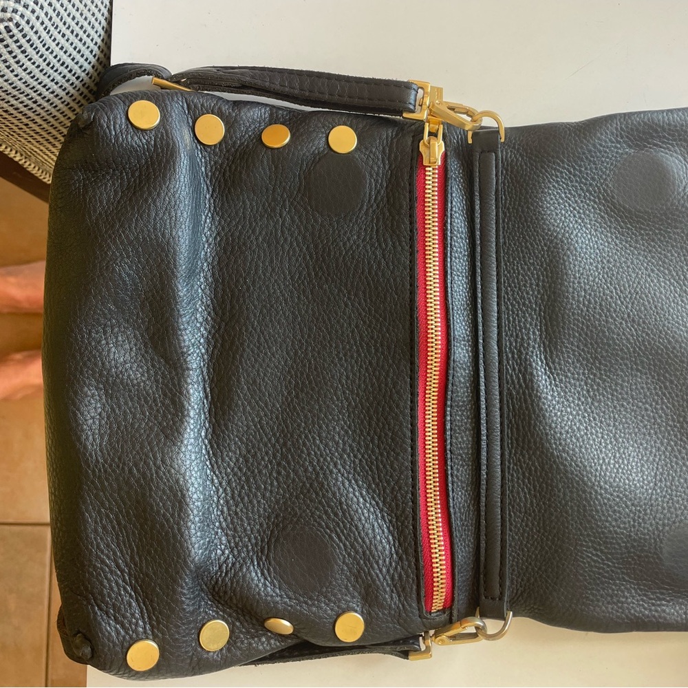 Hammitt Black Crossbody Bag with Gold and Red Accents - Picture 2 of 4